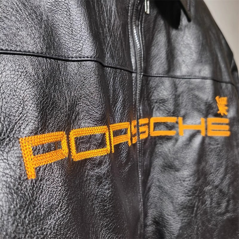 Porsche Leather Jacket - Black