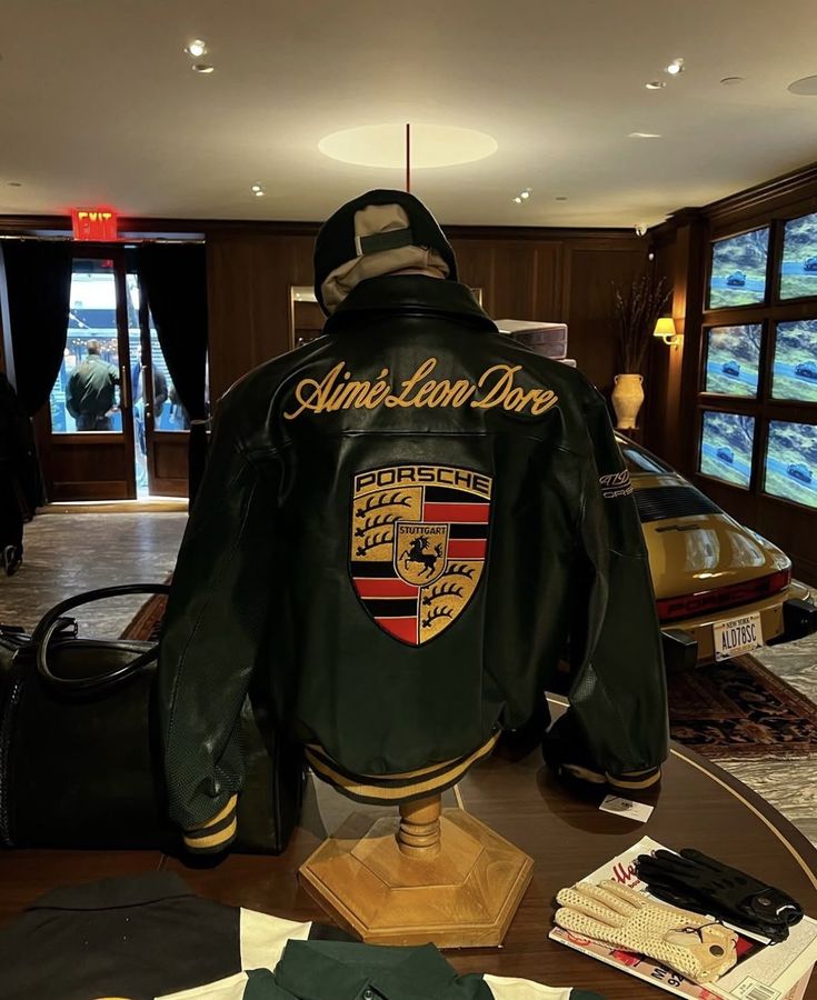 Porsche Leather Jacket - Black