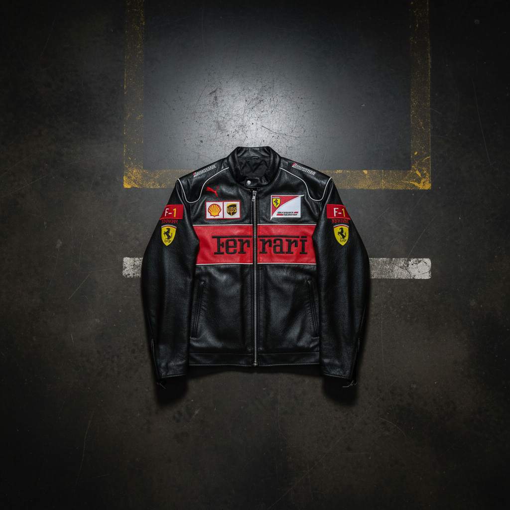 Ferrari Leather Jacket - Black