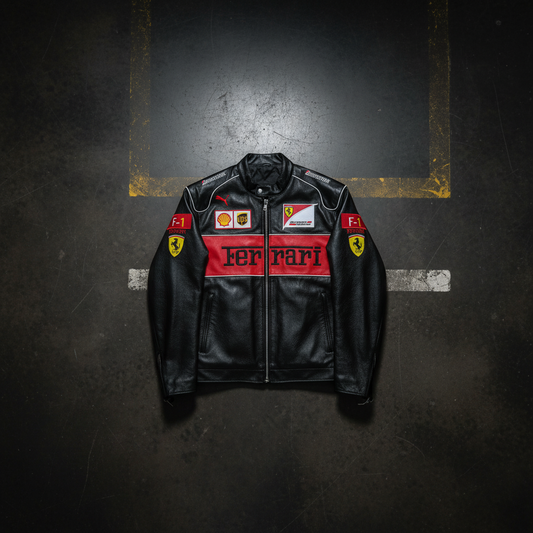 Ferrari Leather Jacket - Black