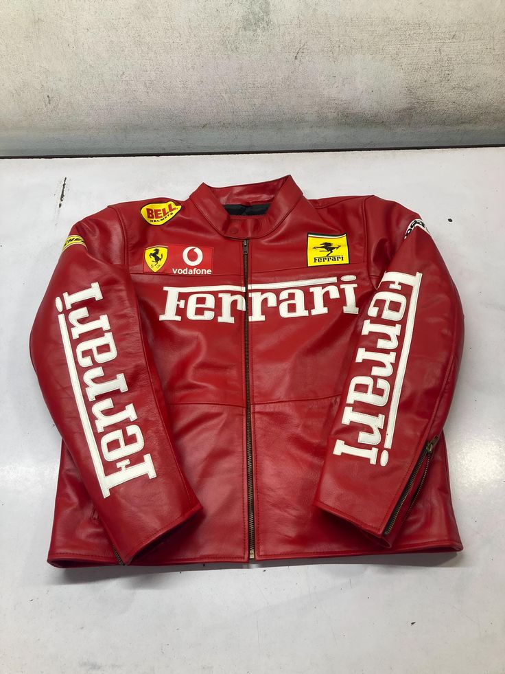 Ferrari Leather Jacket - Red