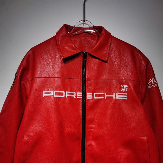 Porsche Leather Jacket - Red