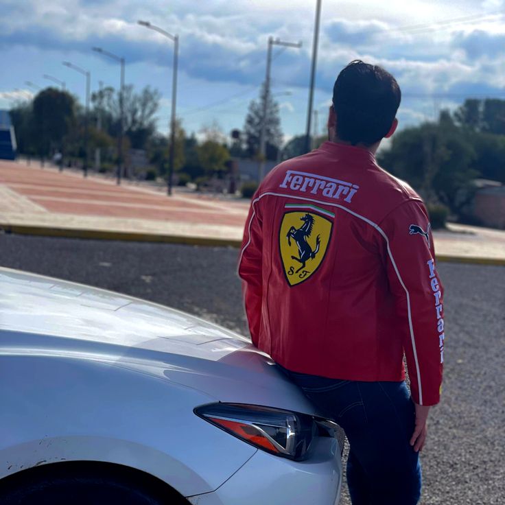 Ferrari Leather Jacket - Red