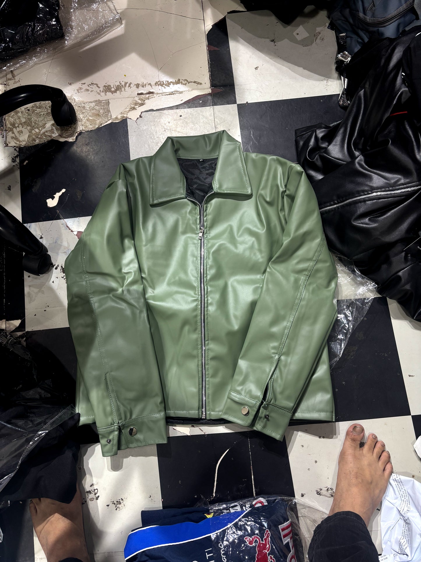 Forest Green Leather