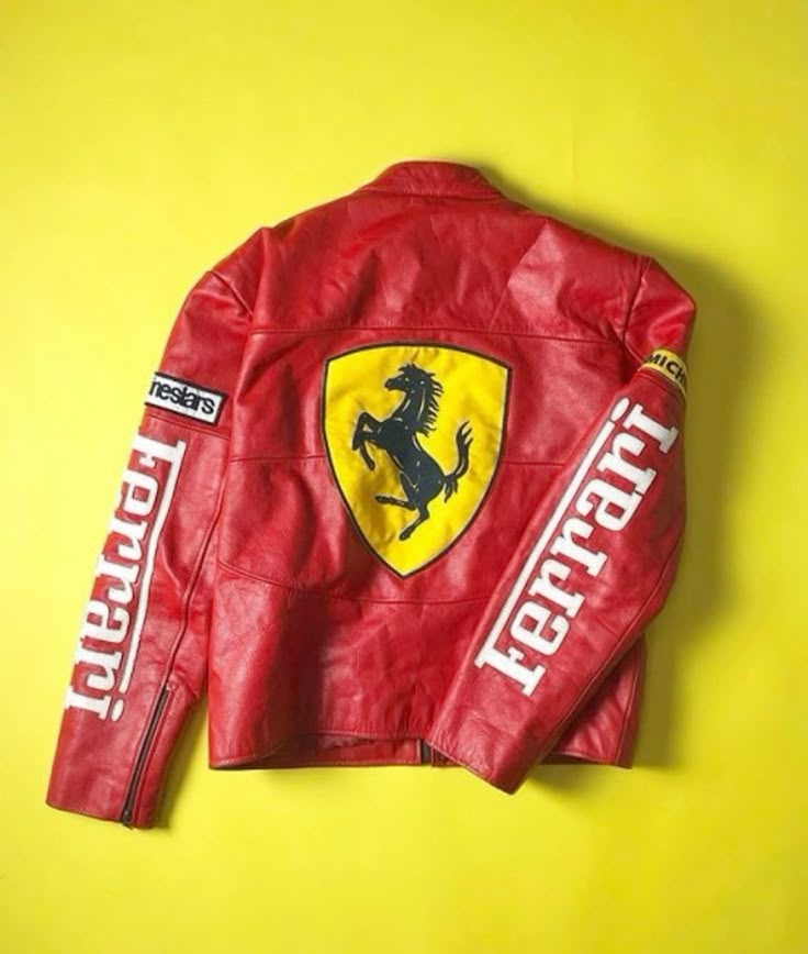 Ferrari Leather Jacket - Red