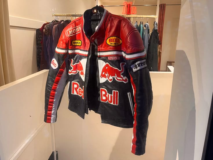 Red bull leather jacket