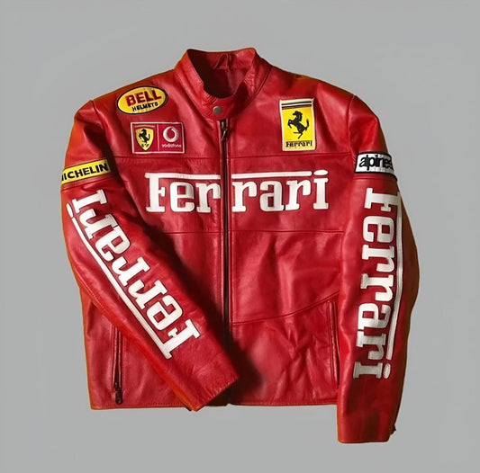Ferrari Leather Jacket - Red