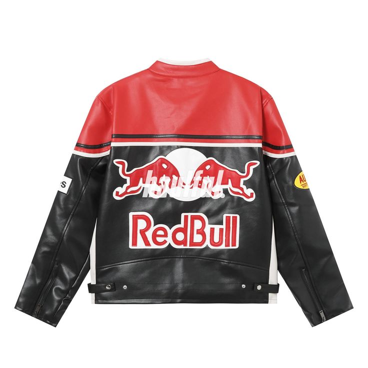Red bull leather jacket